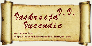 Vaskrsija Vučendić vizit kartica